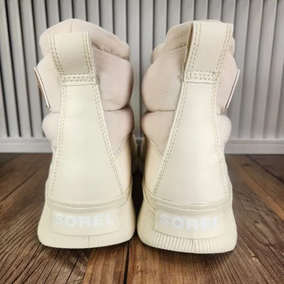 Sorel Out N About IV Puffy Womens Sz 10 Cream Winter Fashion Ankle Booties Boots