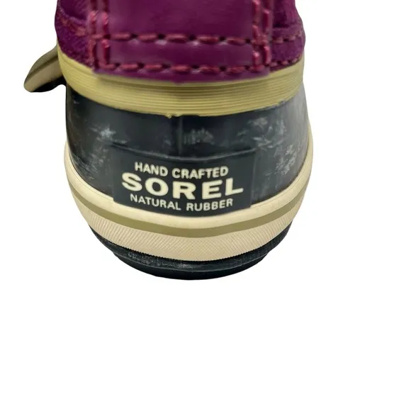 SOREL Plum Purple Winter Carnival Boots 6.5 Women Rain Snow Insulated Waterproof