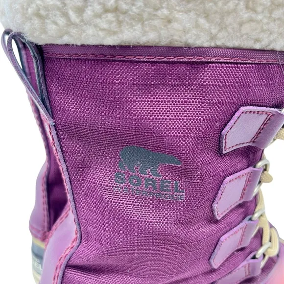 SOREL Plum Purple Winter Carnival Boots 6.5 Women Rain Snow Insulated Waterproof