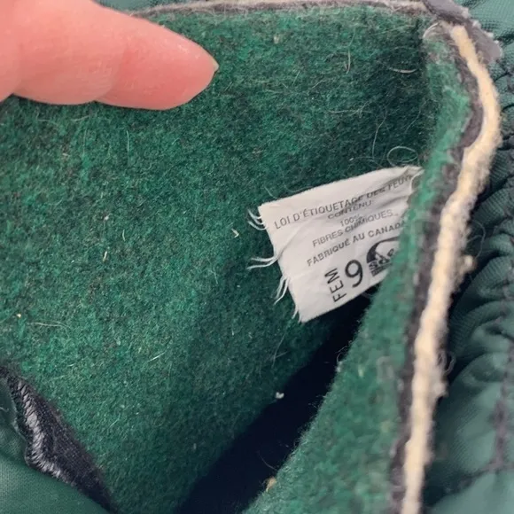 Sorel puffer winter ankle boots hunter green zipper black traction sole women 9
