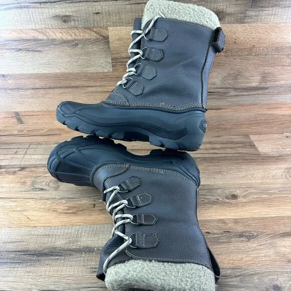 Sorel Size 8 Boots   Alaska Brown Leather  Insulated Waterproof LM1157-2…