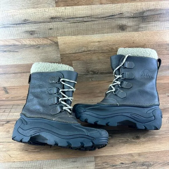 Sorel Size 8 Boots   Alaska Brown Leather  Insulated Waterproof LM1157-2…