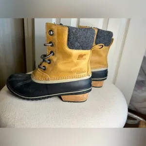 Sorel SLIMPACK II Lace Up Women's Winter Waterproof Duck Boots  ELK / BLACK