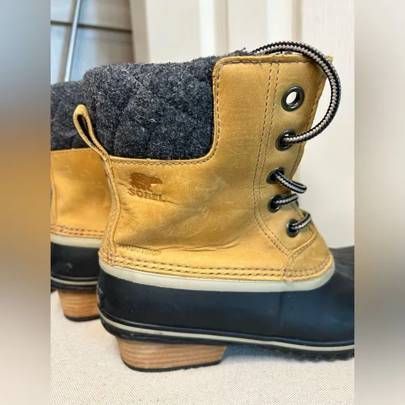 Sorel SLIMPACK II Lace Up Women's Winter Waterproof Duck Boots  ELK / BLACK