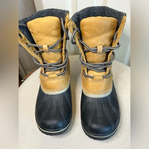 Sorel SLIMPACK II Lace Up Women's Winter Waterproof Duck Boots  ELK / BLACK