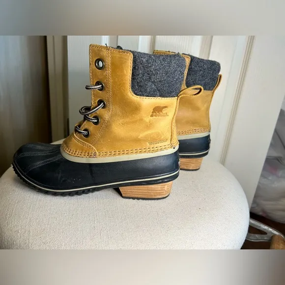 Sorel SLIMPACK II Lace Up Women's Winter Waterproof Duck Boots  ELK / BLACK