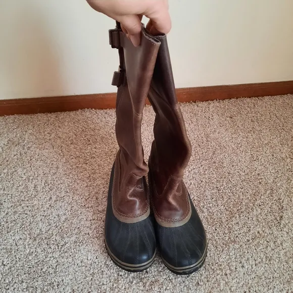 Sorel Slimpack II Waterproof Leather Equestrian Tall Riding Boots NL2321 Size 10