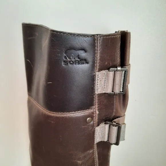 Sorel Slimpack II Waterproof Leather Equestrian Tall Riding Boots NL2321 Size 10