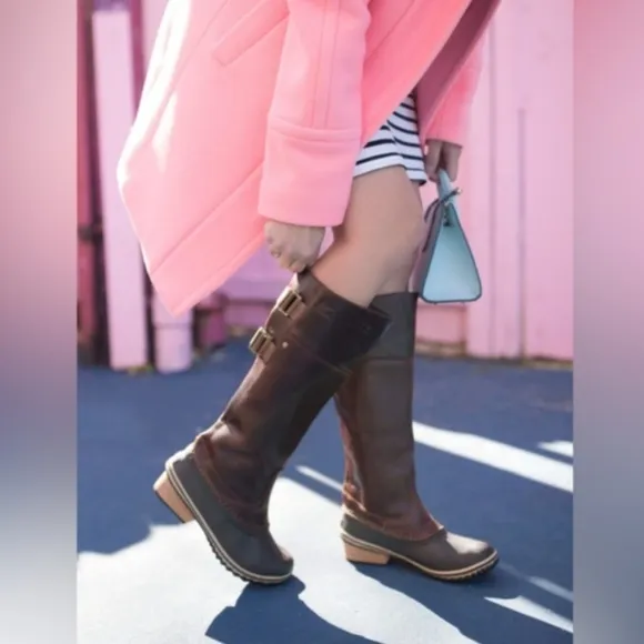Sorel Slimpack II Waterproof Leather Equestrian Tall Riding Boots NL2321 Size 10