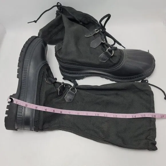 Sorel Snow Bear Insulated Steel Shank Heavy Duty Duck Winter Boots Black Size 7