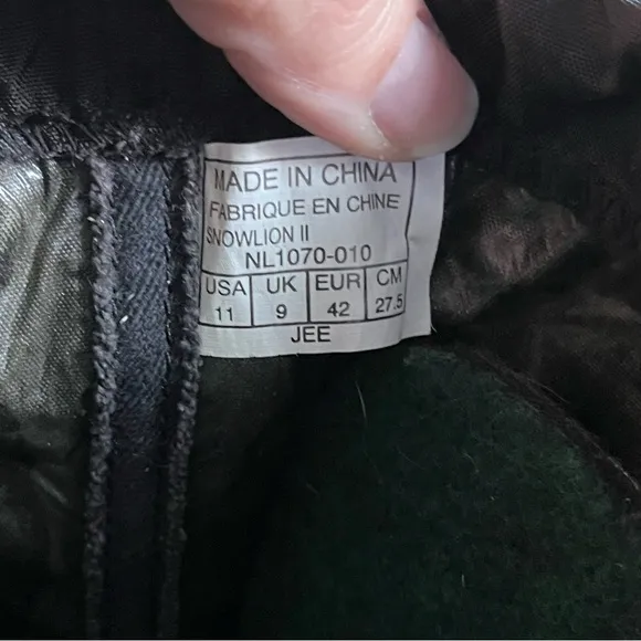 SOREL SnowLion 2 Boots‎ Insulated Waterproof Felt Removable Liner Size 11 Black
