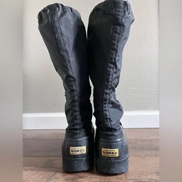 SOREL SnowLion 2 Boots Insulated Waterproof Felt Removable Liner Size 11 Black