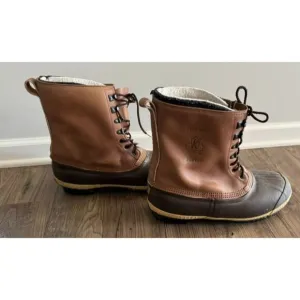 Sorel Superior Boots Brown Leather Winter Snow Insulated Lined Canada Men's 13