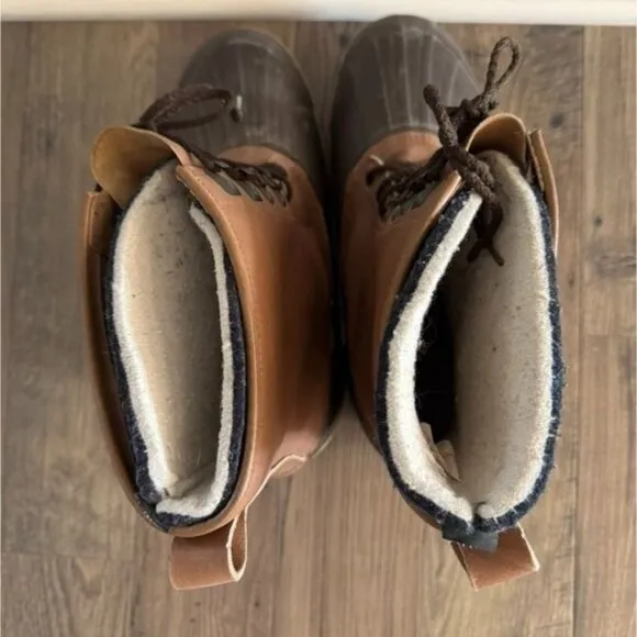 Sorel Superior Boots Brown Leather Winter Snow Insulated Lined Canada Men's 13