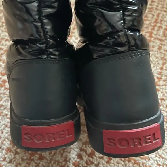 Sorel Sz 8 Joan of Arctic Next Lite Mid Puffy Waterproof Insulated Boots Black