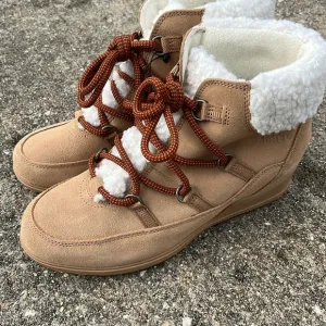 Sorel Tan suede wedge winter lace up boot waterproof new