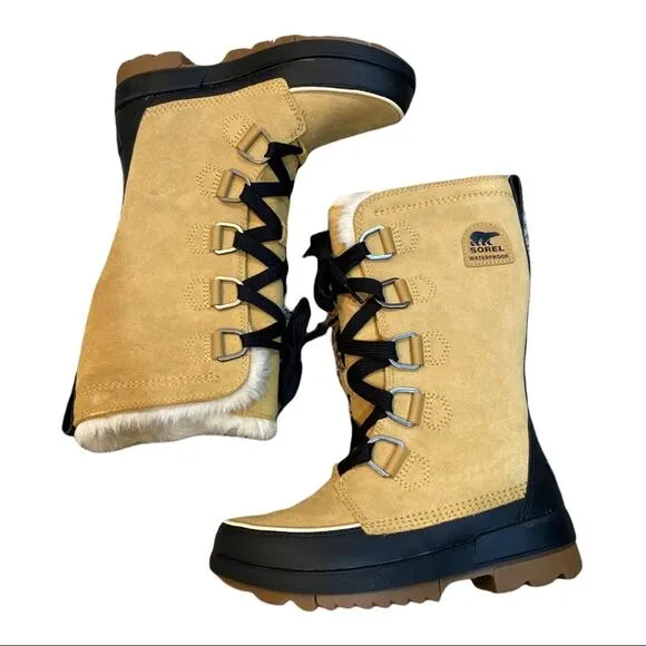 Sorel Tivoli IV Tall Faux Fur OutDry Waterproofe Suede Boots Size 6