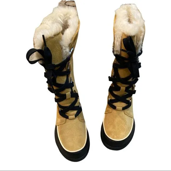 Sorel Tivoli IV Tall Faux Fur OutDry Waterproofe Suede Boots Size 6