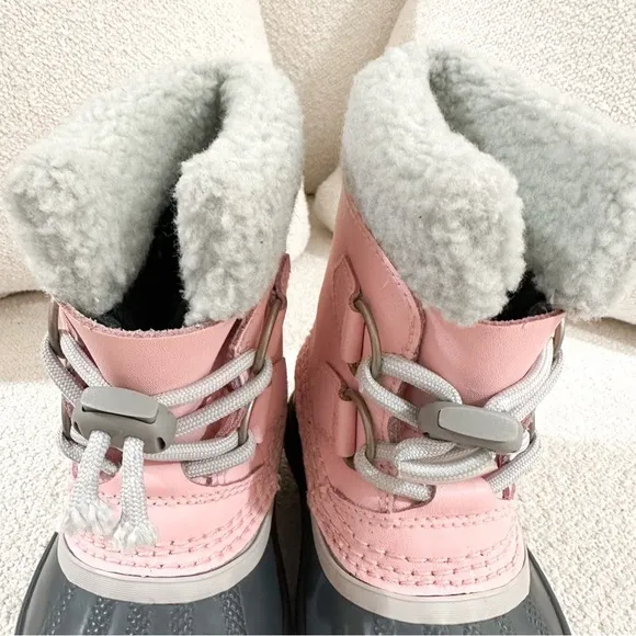Sorel Toddler Girls Yoot PAC Waterproof Snow Boots Pjnk Gray sz 6