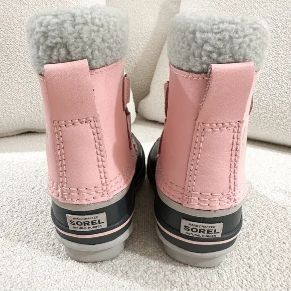 Sorel Toddler Girls Yoot PAC Waterproof Snow Boots Pjnk Gray sz 6