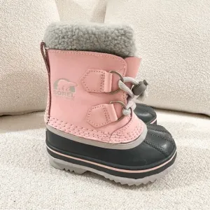 Sorel Toddler Girls Yoot PAC Waterproof Snow Boots Pjnk Gray sz 6