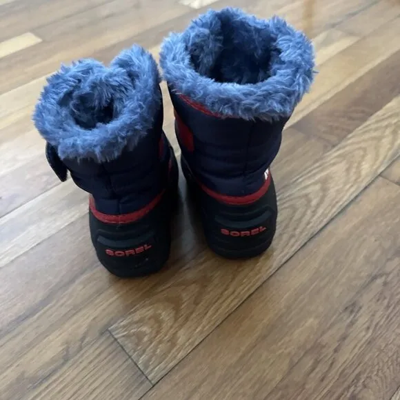 Sorel Toddler Insulated Snow Boots Black/ Blue Boys Size 6