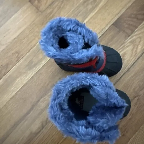 Sorel Toddler Insulated Snow Boots Black/ Blue Boys Size 6