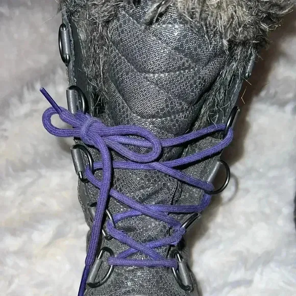 Sorel Tofino II Boots Women Size 8.5  NL2333-078 Gray Winter Faux Fur