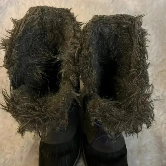 Sorel Tofino II Boots Women Size 8.5  NL2333-078 Gray Winter Faux Fur