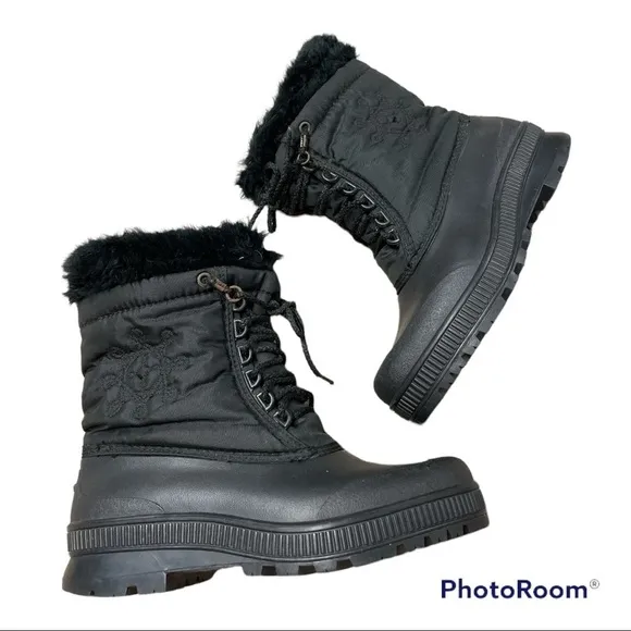 Sorel Winter Waterproof Snow Boots Black women size 8