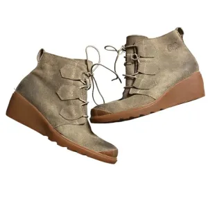 Sorel Women Ankle Lace Up Waterproof Toronto Wedge Boots Suede Fall Boots