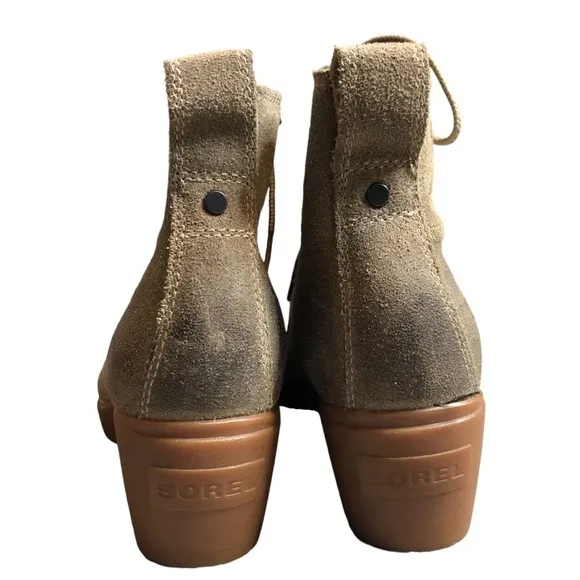 Sorel Women Ankle Lace Up Waterproof Toronto Wedge Boots Suede Fall Boots