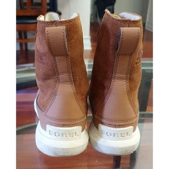 Sorel Women Explorer Joan II Ankle Leather Lace Up Boots shoes sz 3