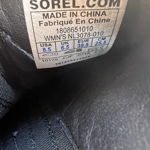 Sorel Women Leather Chelsea Boots Black 8.5