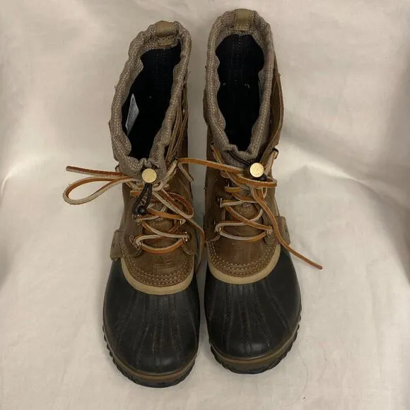 SOREL Womens 9/EU 41.5 Conquest Carly Short Waterproof Leather Rain Snow Boots