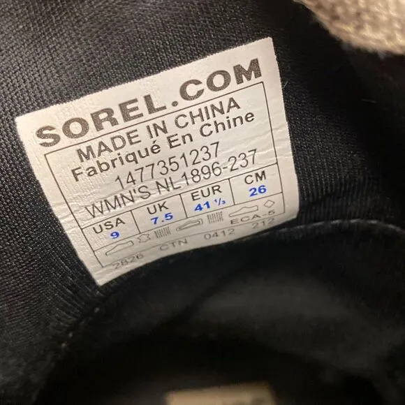 SOREL Womens 9/EU 41.5 Conquest Carly Short Waterproof Leather Rain Snow Boots