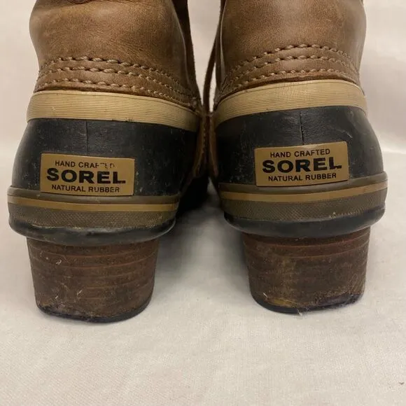SOREL Womens 9/EU 41.5 Conquest Carly Short Waterproof Leather Rain Snow Boots
