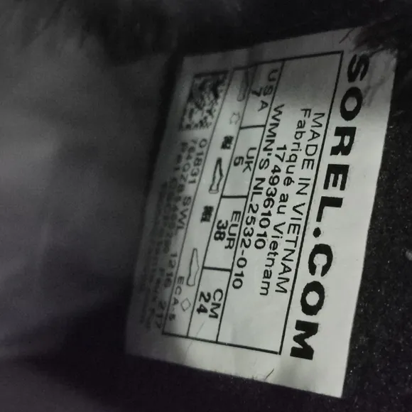 Sorel Women's Black Winter Boots Size 7