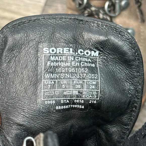 Sorel Women’s Conquest Waterproof Wedge Winter Boots in Brown Size 7