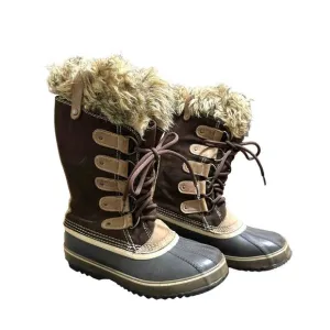 Sorel Women's joan of arctic boots brown fur size 8