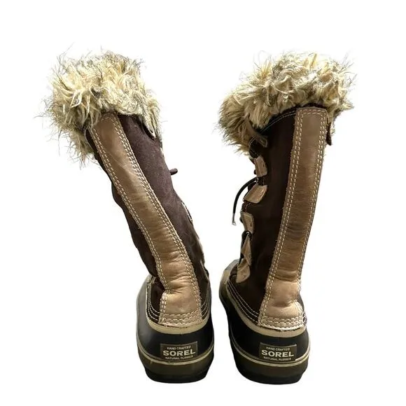 Sorel Women's joan of arctic boots brown fur size 8