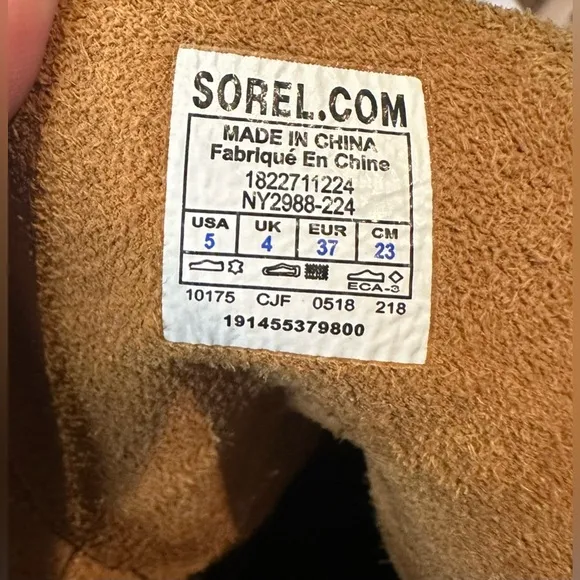 Sorel Women’s Joan of Arctic Wedge II Waterproof Suede Boots Size 5