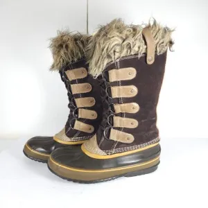 Sorel women's Joan Of Arctic Brown Size 8 Waterproof Insulated Winter Boots