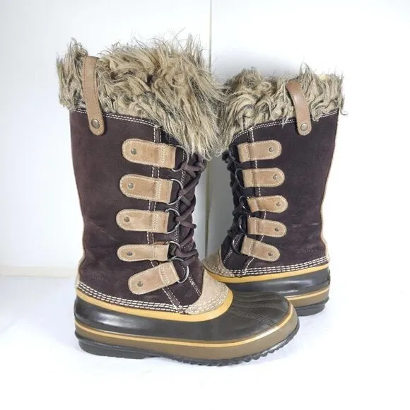 Sorel women's Joan Of Arctic Brown Size 8 Waterproof Insulated Winter Boots