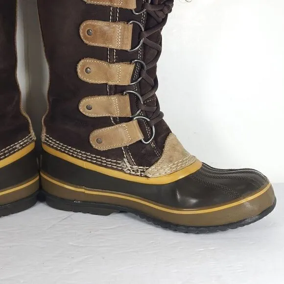 Sorel women's Joan Of Arctic Brown Size 8 Waterproof Insulated Winter Boots