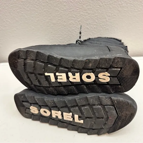 Sorel Women's NL3823-010 Size 8 Black Waterproof Lace Up Boots