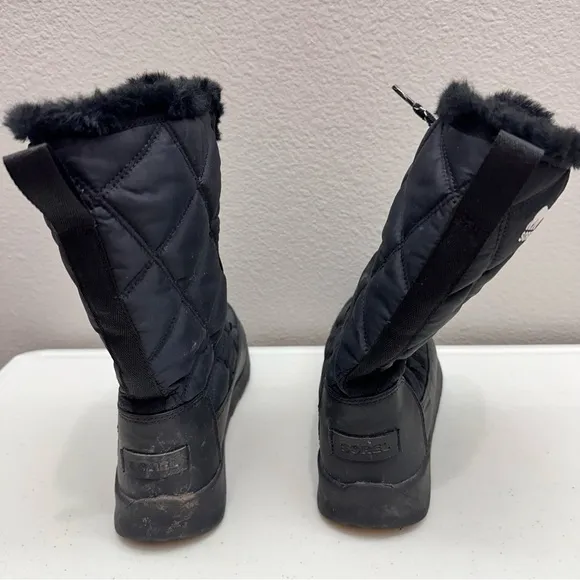 Sorel Women's NL3823-010 Size 8 Black Waterproof Lace Up Boots