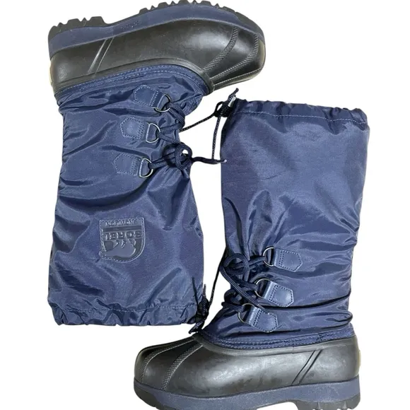 Sorel Womens Sz 6 Snowlion II Insulated Boots Rubber Winter Snow Blue NL1070-429