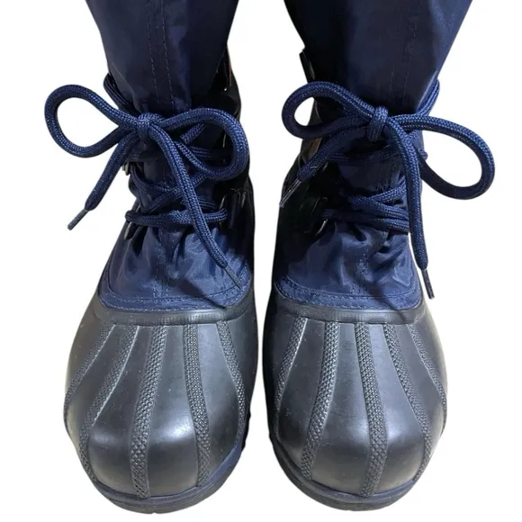 Sorel Womens Sz 6 Snowlion II Insulated Boots Rubber Winter Snow Blue NL1070-429