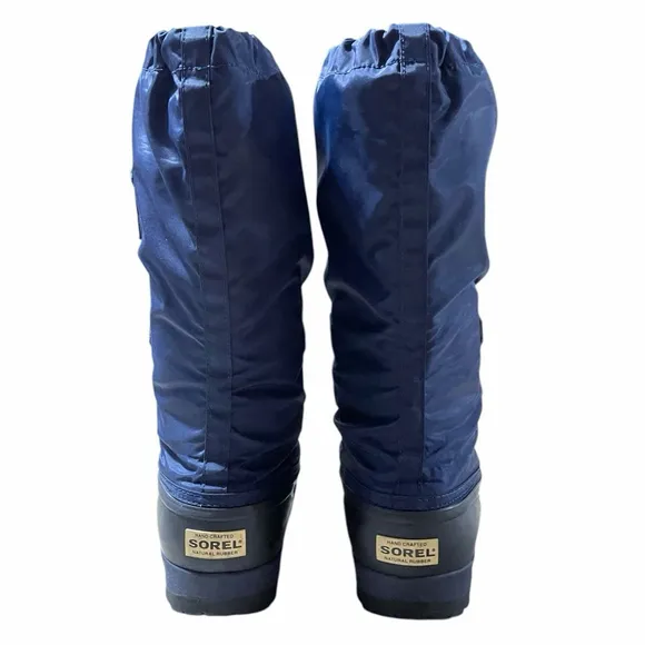 Sorel Womens Sz 6 Snowlion II Insulated Boots Rubber Winter Snow Blue NL1070-429